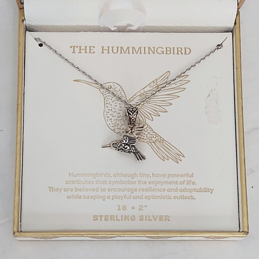 Annika Witt Sterling Silver Hummingbird Necklace- New in Box